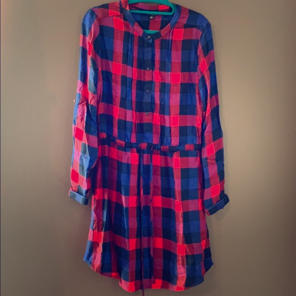 Lucky brand plaid tunic dress